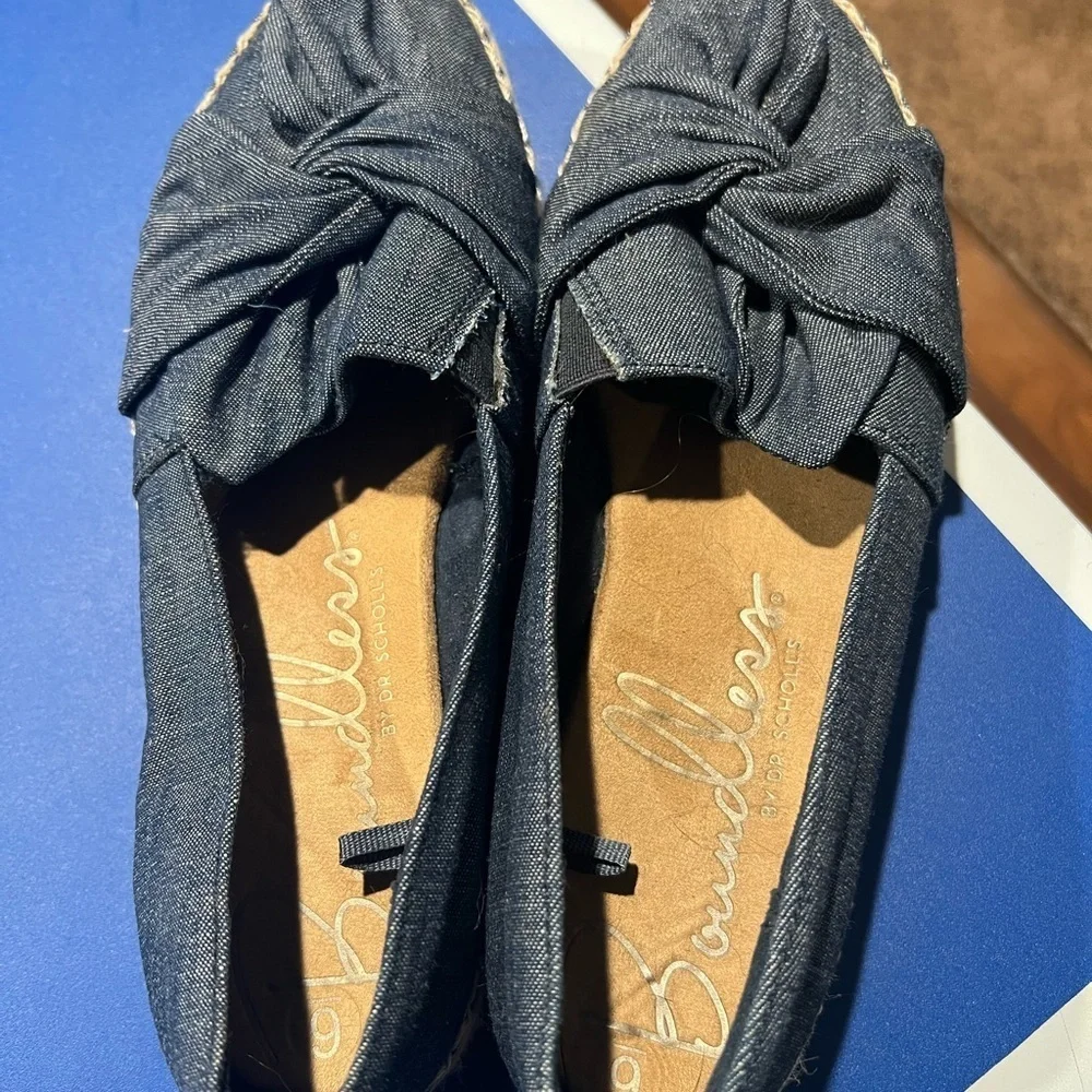 Dr. Scholl's Boundless Chambray Espadilles Shoes knot design women's Size 6 M